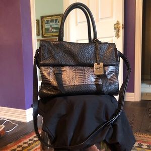 Kenneth Cole Faux Crocodile-Print Purse